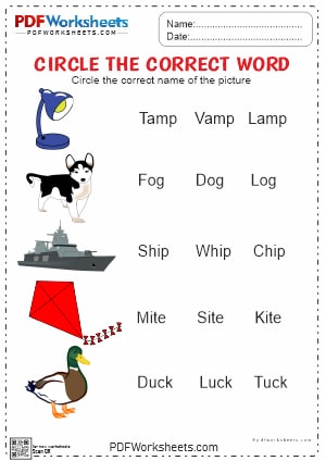 Easy Learn English Words PDF Worksheet