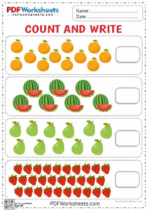 Counting Objects Learn Numbers PDF Worksheet [Download]