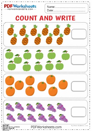 Count and Write Printable PDF Worksheet [Free Download]