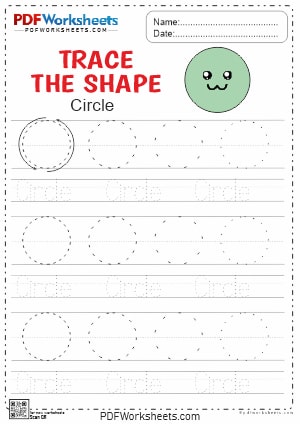 Printable Trace the Shape Circle PDF Worksheet [Download]