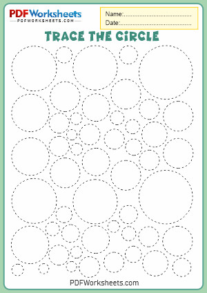 Trace the Circle Shape PDF Worksheet [Download]