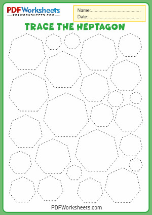 Printable Trace the Heptagon Shape PDF Worksheet [Download]