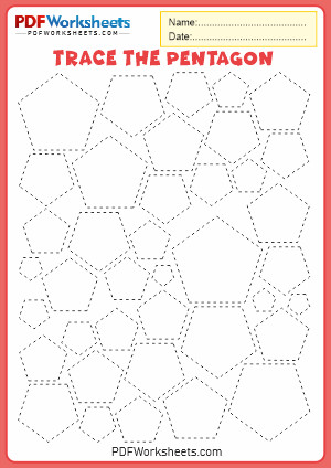 Printable Trace the Pentagon Shape PDF Worksheet [Download]