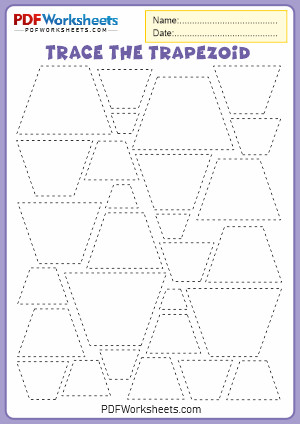 Printable Trace the Trapezoid Shape PDF Worksheet