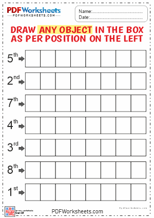 Printable Draw Any Object in Box PDF Worksheet