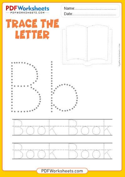 Letter B Tracing PDF Worksheet