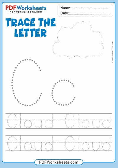 Letter C Tracing PDF Worksheet