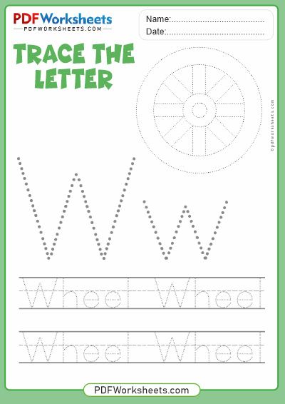 Letter W Tracing PDF Worksheet