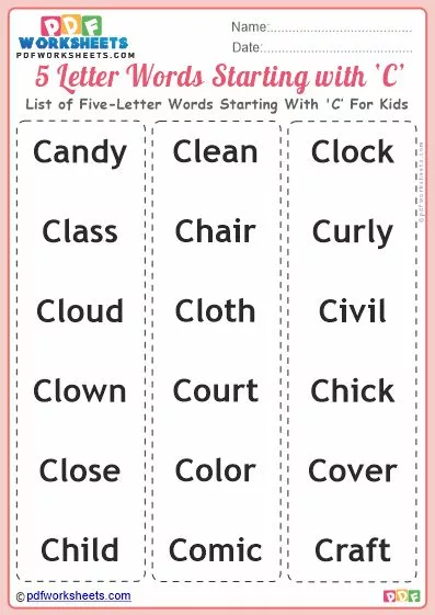 action words starting with letter c