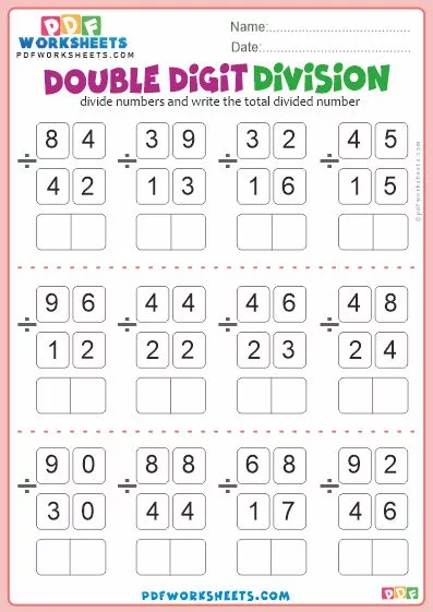 Double Digit Division PDF Worksheet-6