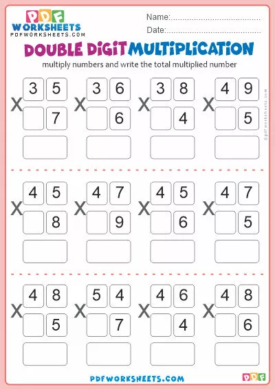 Double Digit Multiplication PDF Worksheet-10