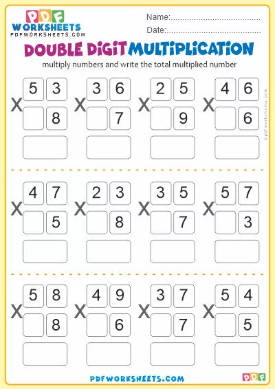 Double Digit Multiplication PDF Worksheet-8