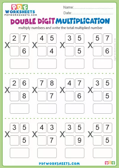 Double Digit Multiplication PDF Worksheet-9