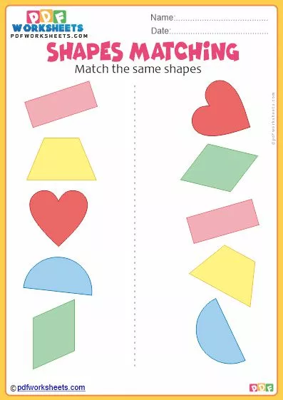 Matching the Same Shapes PDF Worksheet