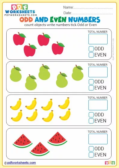 Odd and Even Numbers PDF Worksheets [FREE DOWNLOAD]