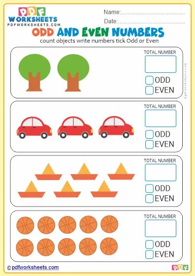 Odd and Even Numbers PDF Worksheet-3