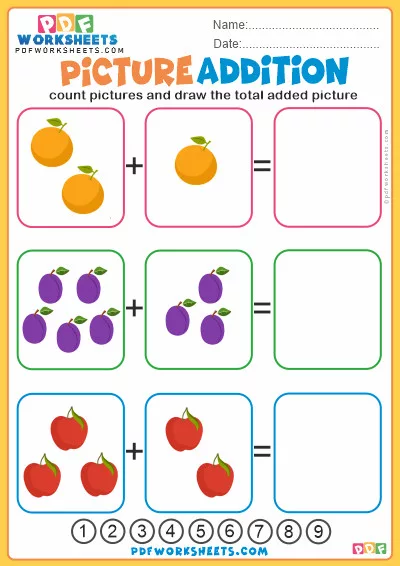 Picture Addition Worksheet - 3