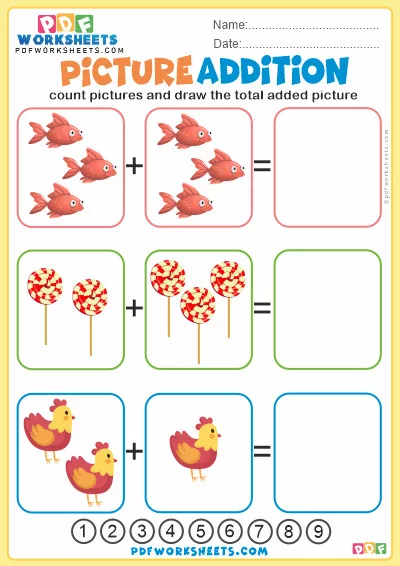 Picture Addition Worksheet - 4