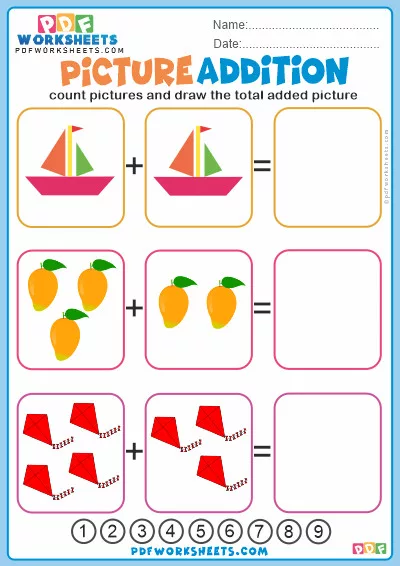 Picture Addition Worksheet - 5