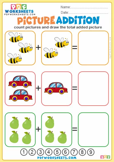 Picture Addition Worksheet - 8