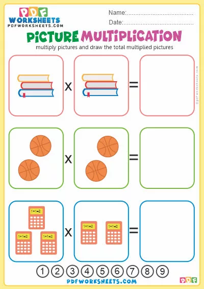 Picture Multiplication PDF Worksheets 1 Picture Multiplication PDF Worksheet-1