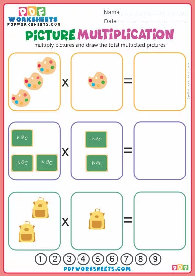 Picture Multiplication PDF Worksheet-3