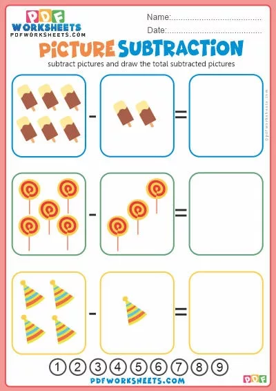 Picture Subtraction PDF Worksheet-7