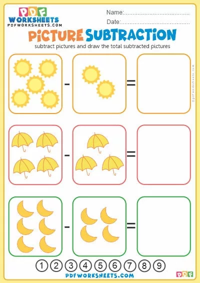 Picture Subtraction PDF Worksheet-8