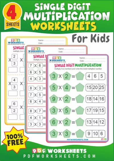 Single Digit Multiplication Pdf Worksheets Download 4595