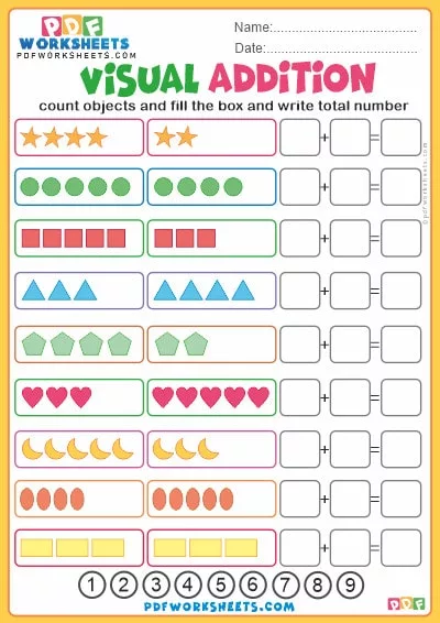 Visual Addition PDF Worksheet-04