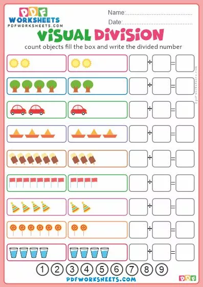 Visual Division PDF Worksheet-2