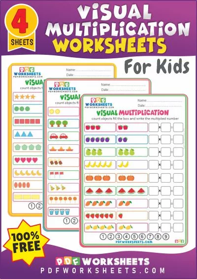 Visual Multiplication PDF Worksheets