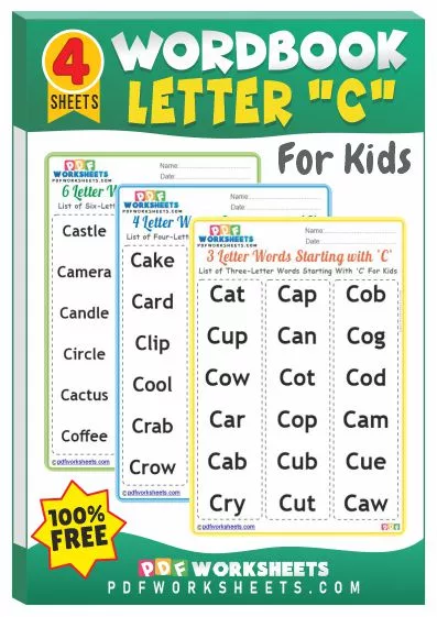Words Starting With Letter 'C' PDF Worksheets